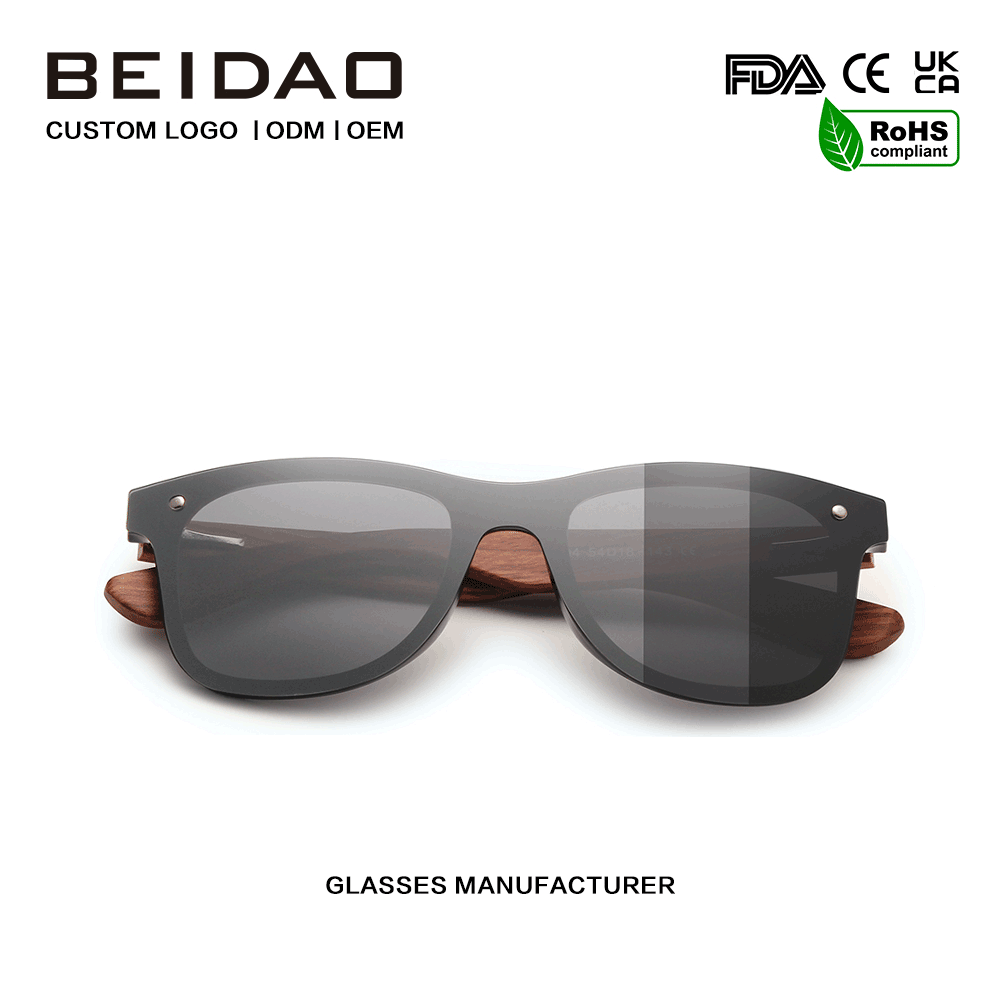 Лидер продаж, оригинальные поляризационные солнцезащитные очки Bubinga Wood Silver