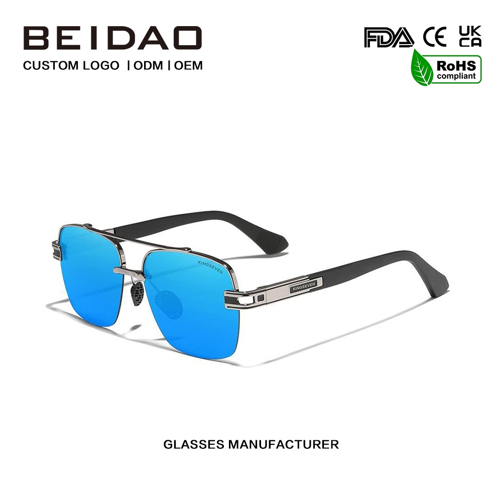 Роскошные мужские красочные поляризованные солнцезащитные очки в стиле ретро